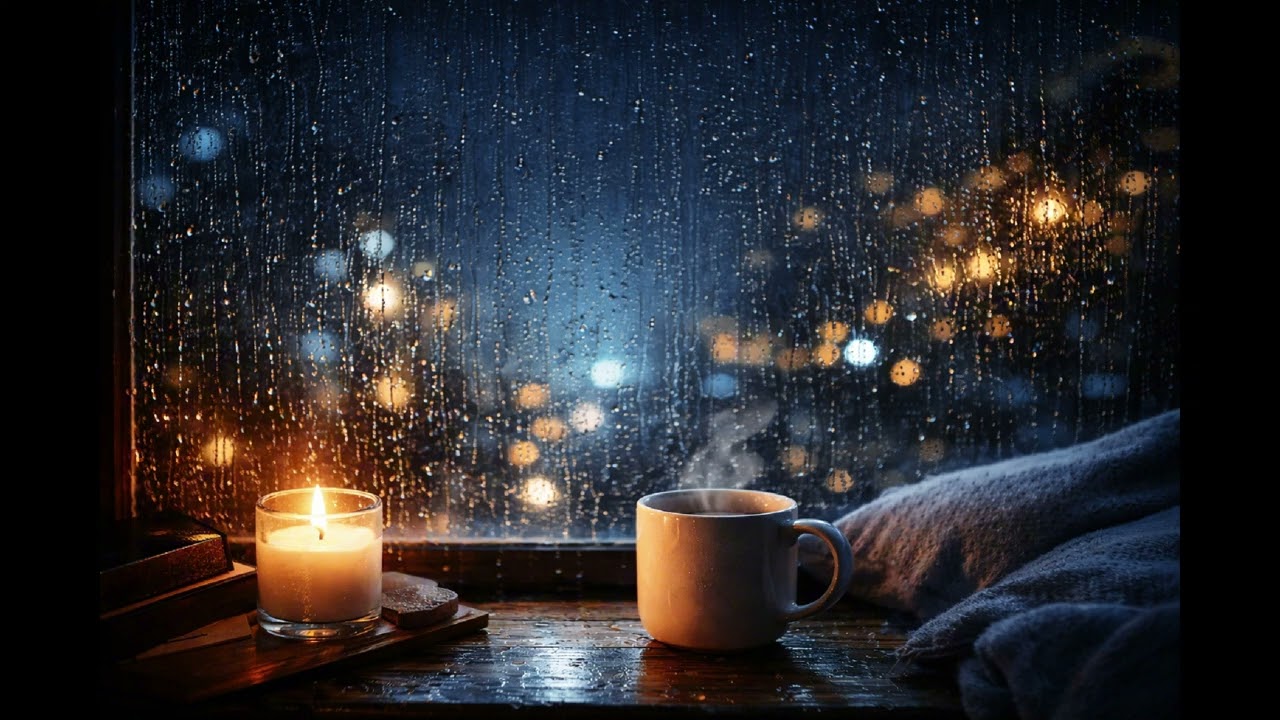 Cozy Rainy Night 🌧️ | Relax, Study, Sleep with Warm Drinks & Calm Ambience