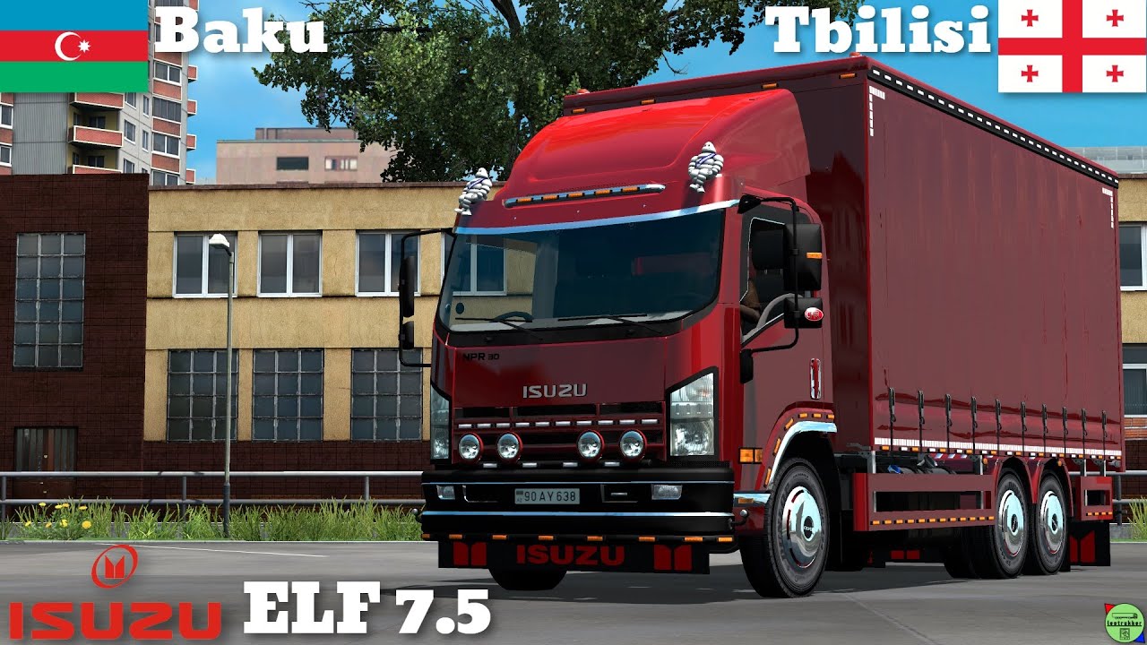 ETS 2 1.36●ISUZU ELF 7.5●Baku,Azerbaijan-Tbilisi,Georgia