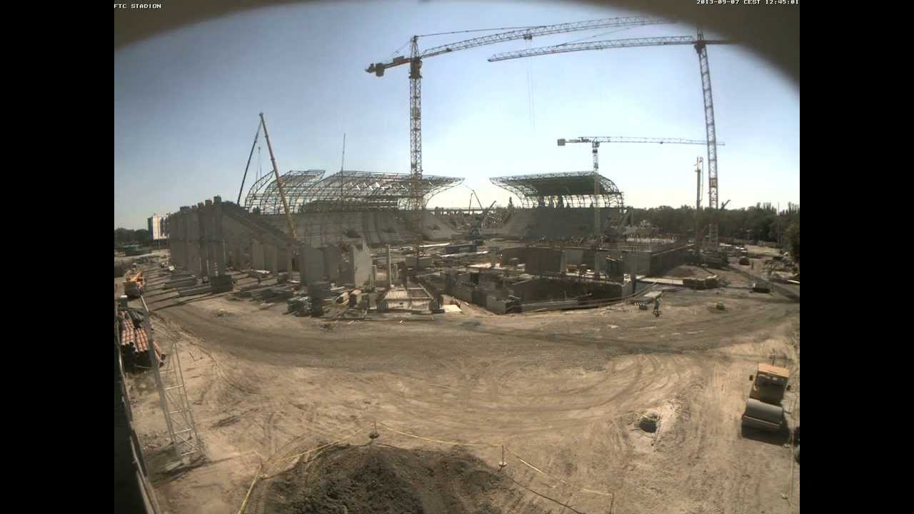 Groupama Aréna építése timelapse, kamera 1 v07, 2013 szeptember