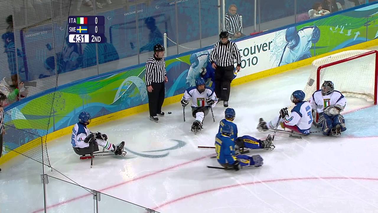 Sweden v Italy - ice sledge hockey - Vancouver 2010 Paralympic Winter Games