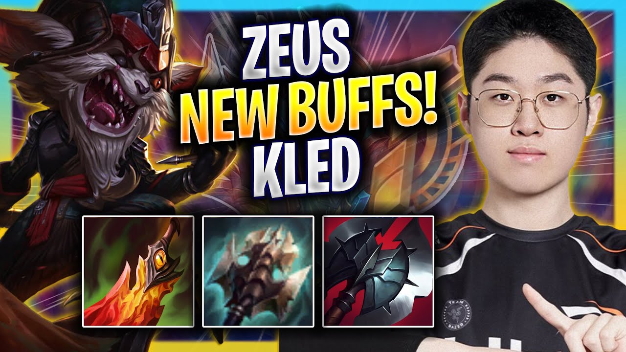 ZEUS TRIES KLED WITH NEW BUFFS! - HLE Zeus Plays Kled TOP vs Rengar! | Season 2025