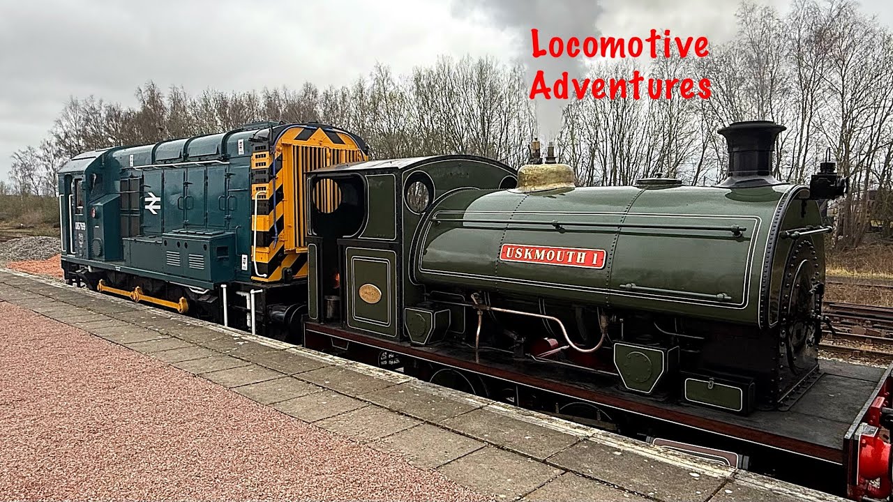 Class 08769 And Steam engine Uskmouth And BR pannier Tank 9681. /23/3/25
