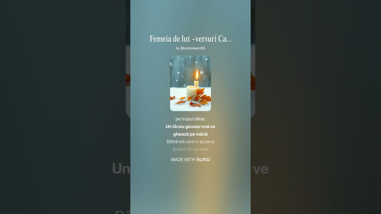 Femeia de lut - versuri Camelia Radulian