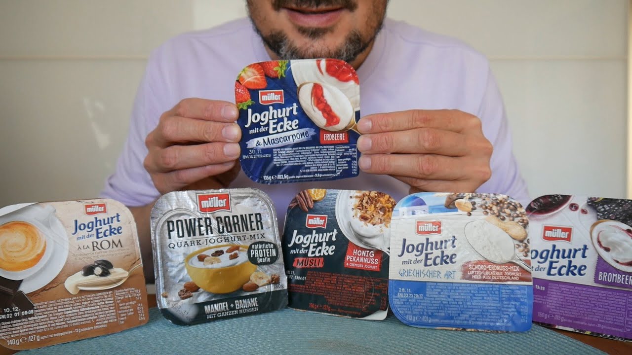 ASMR AUF DEUTSCH – Großer Joghurt mit der Ecke Taste Test