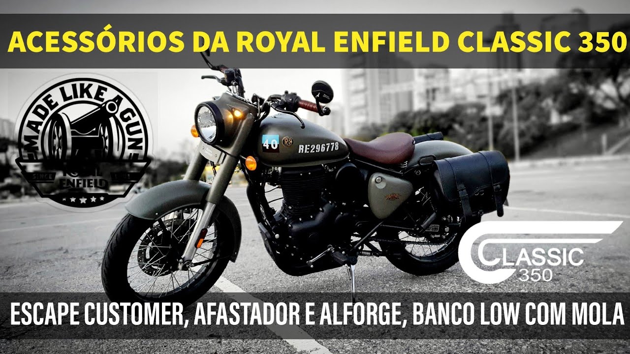 Acessórios da Royal Enfield Classic 350 e informações importantes