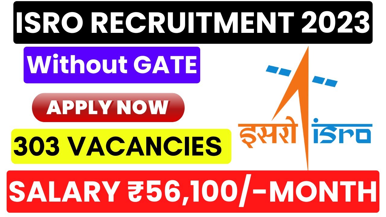 ISRO Recruitment 2023 without GATE |  Government Job  |  Apply Online |@Job4freshers