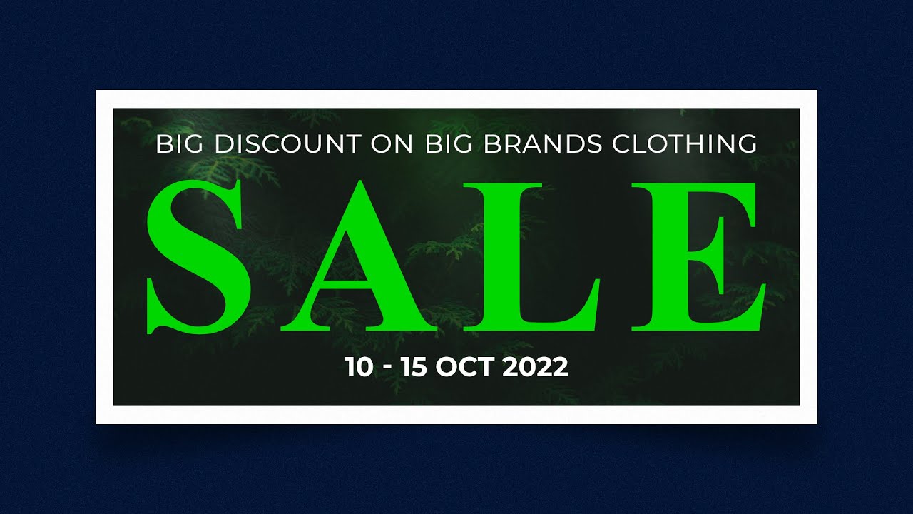 Horizontal Simple Sale Banner Design in Affinity Designer