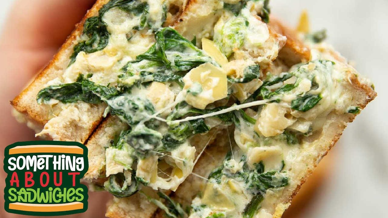 Spinach Artichoke Grilled Cheese