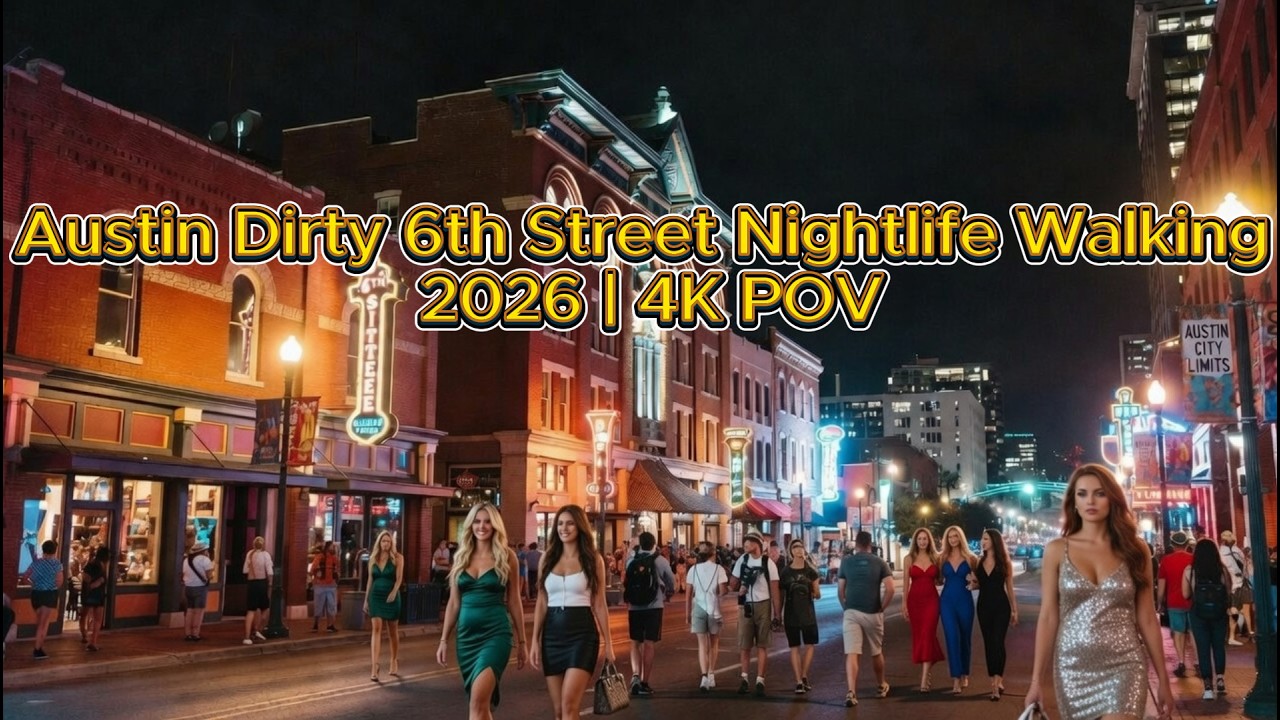 Austin Dirty 6th Street Nightlife Walking Tour 2026 | 4K POV