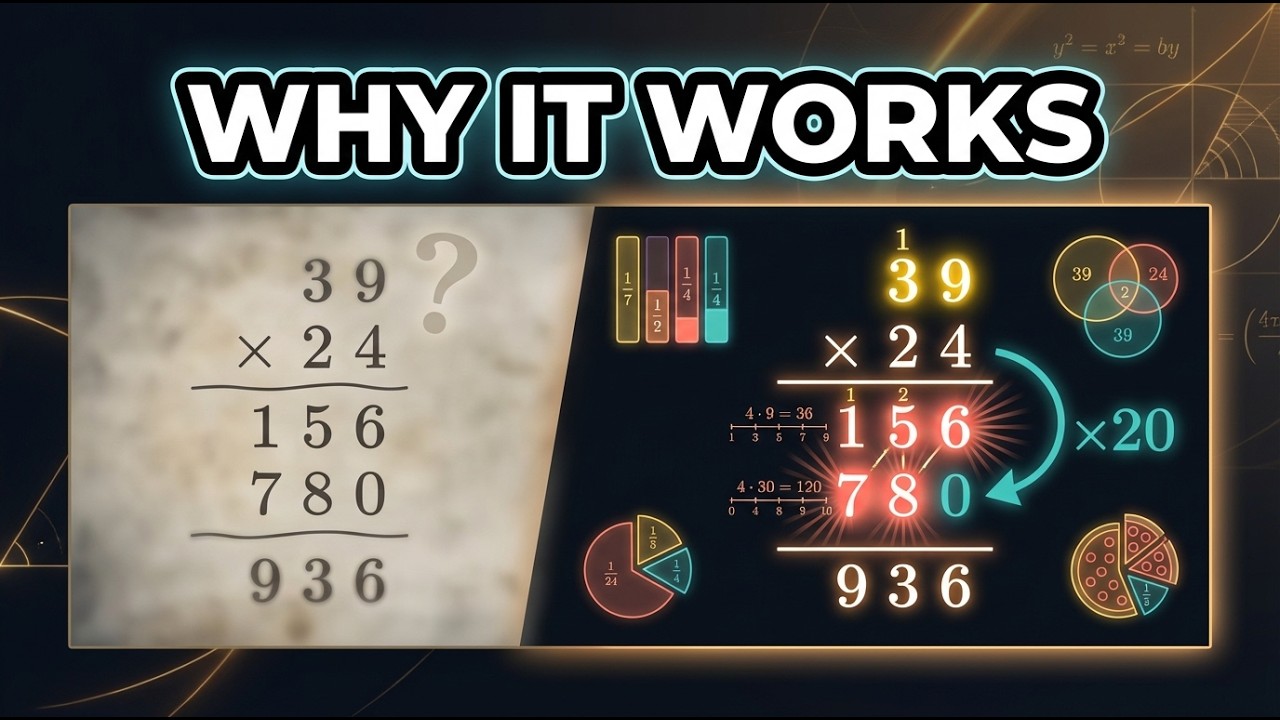 How Calculators Multiply - Two-Digit Numbers Explained Visually