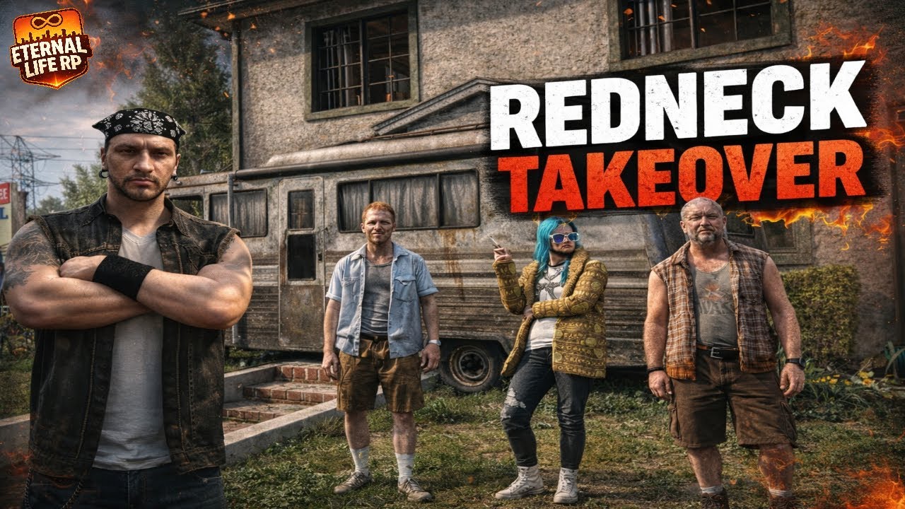 REDNECKS TAKE OVER A NICE NEIGHBORHOOD IN GTA 5 RP!!
