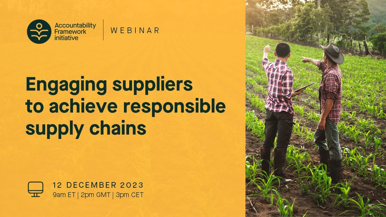 Engaging suppliers to achieve responsible supply chains