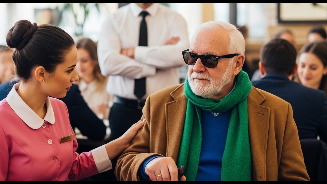 Ninguém quis servir o IDOSO CEGO na cafeteria... até a GARÇONETE descobrir quem ele era!