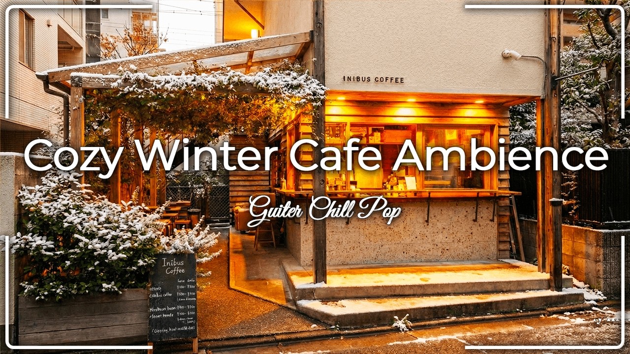Cozy Winter Cafe Ambience ☕ Relaxing Acoustic Guitar & Soft Vocals | Chill Pop for Study, Work