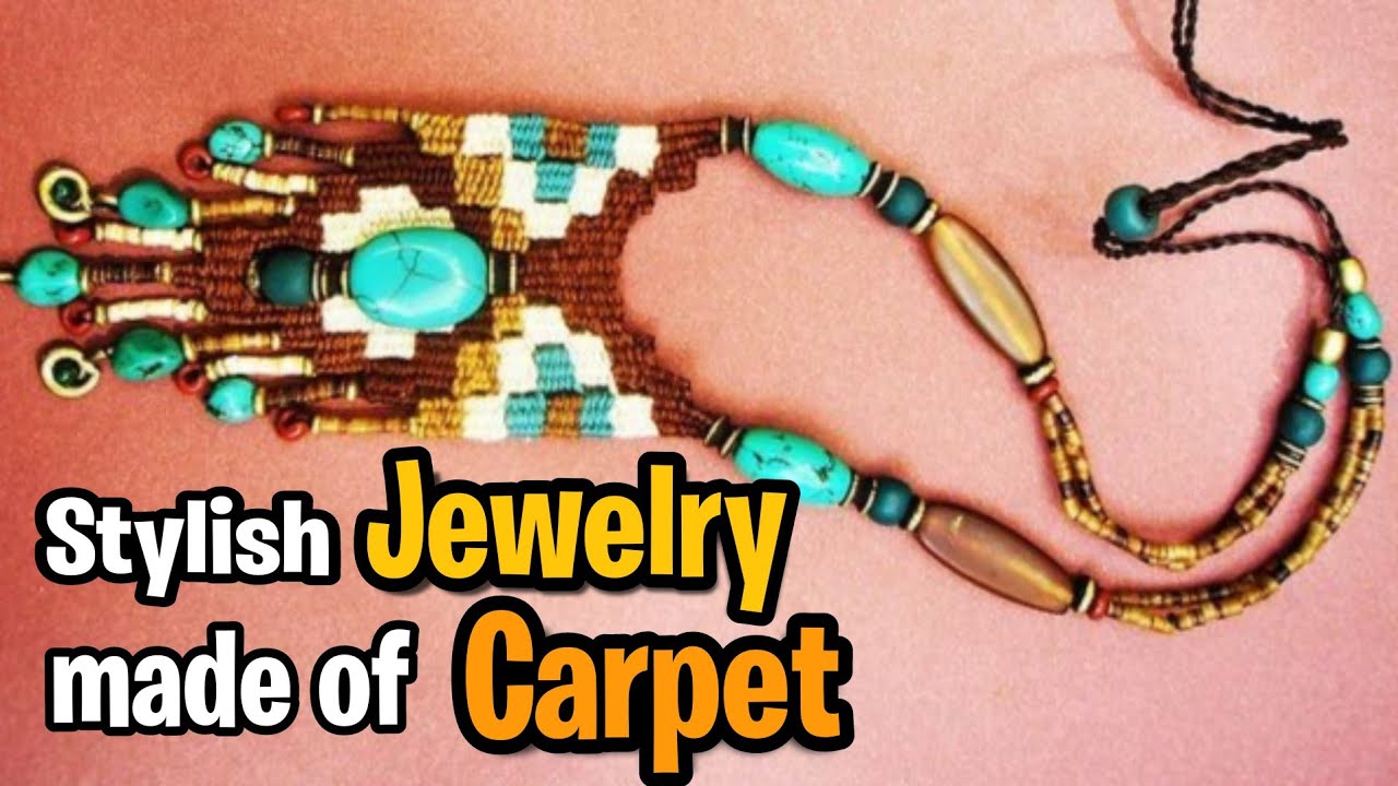 Super Stylish Jewelry made of Persian Carpet & Kilim; Weaving Carpet & kilim jewelry