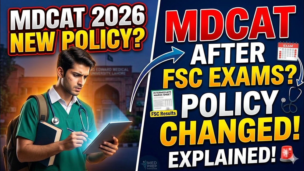 MDCAT After FSC Exams? New Policy 2026 Explained