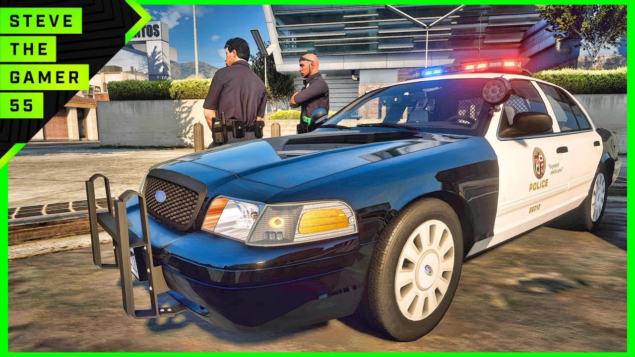 GTA 5 Mod LAPD Crown Victoria City Patrol| GTA 5 Lspdfr Mod| 4K