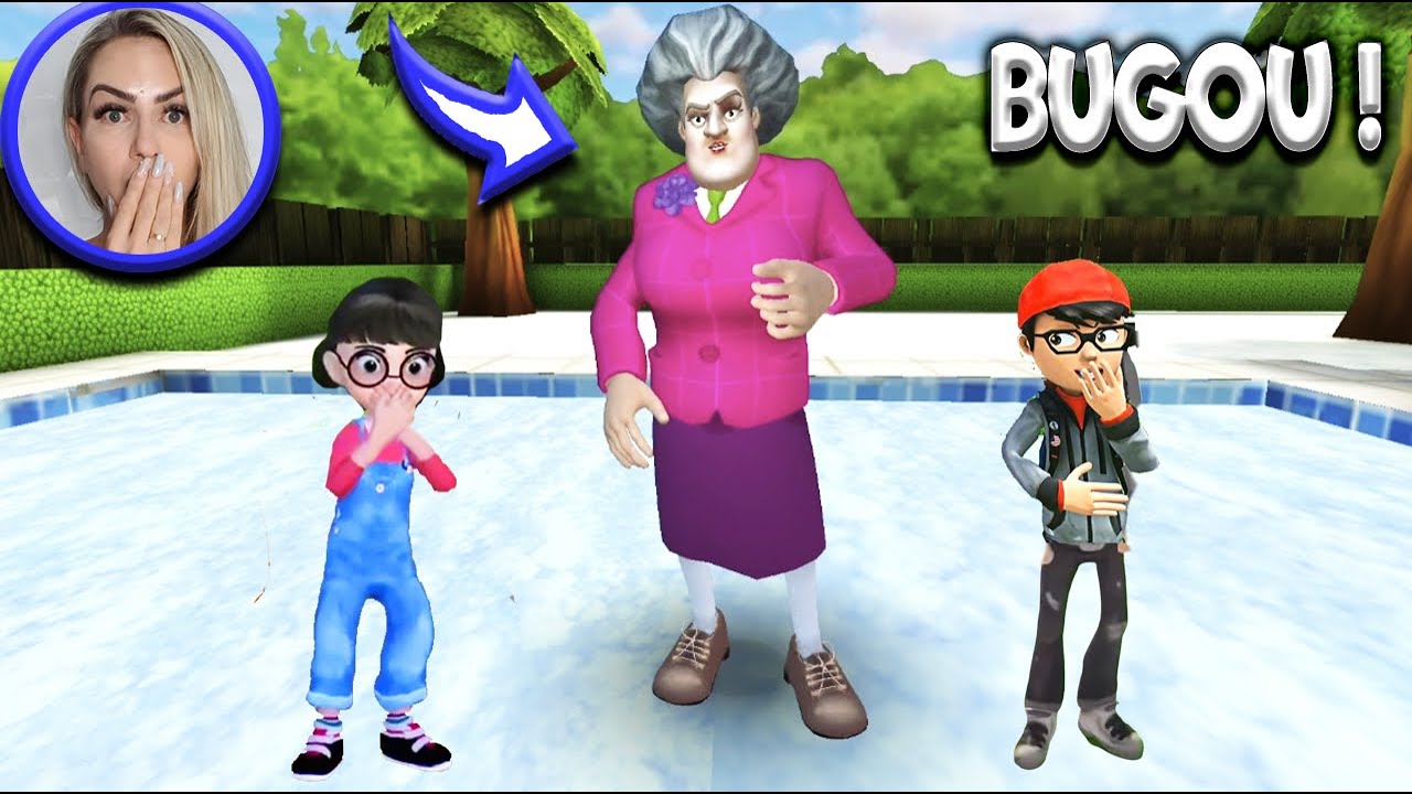 BUG - A PROFESSORA MALVADA BUGOU no GELO Scary Teacher