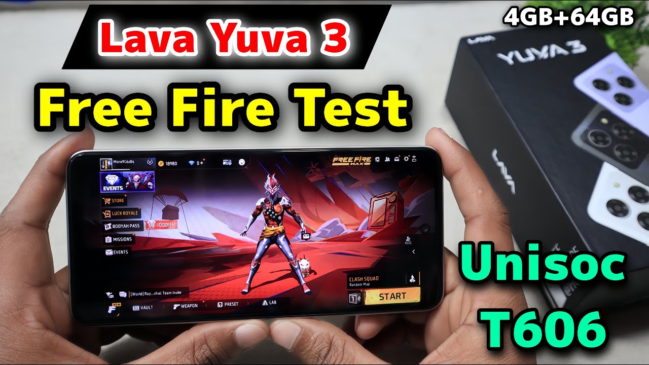 Lava Yuva 3 Free Fire Test ⚡⚡