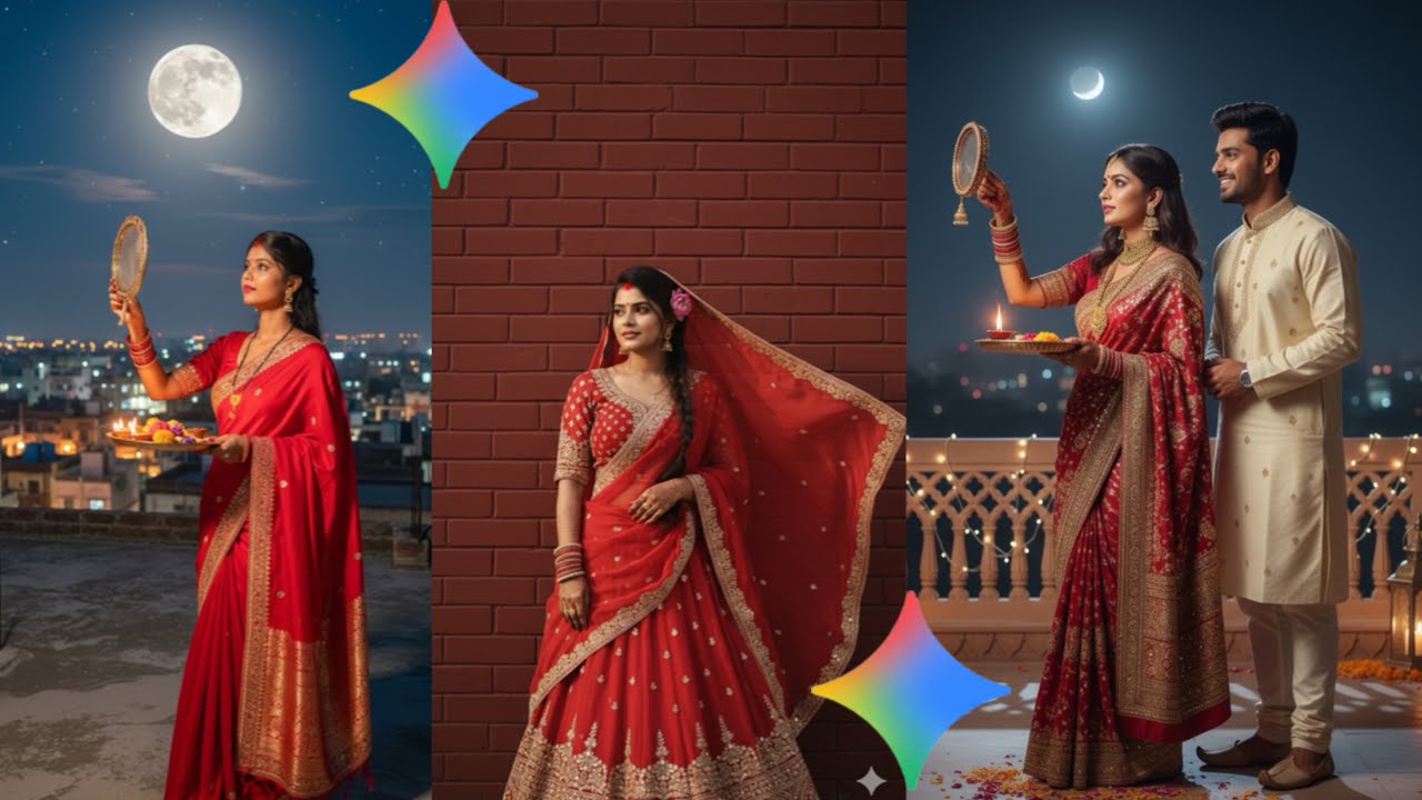 Ai new trending Karva Chauth AI video photo Kaise banaen 2025