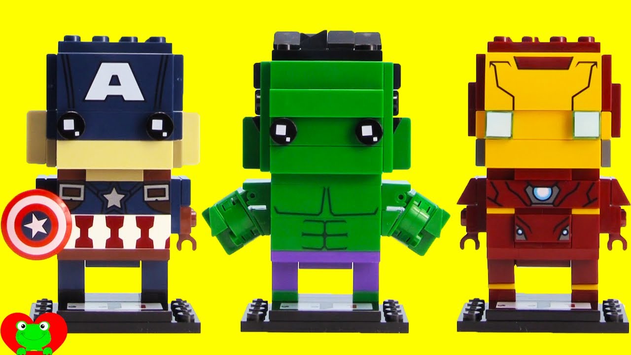 SUPERHERO Avengers LEGO Brickheadz Hulk 41592, Captain America 41589, Iron Man 41590