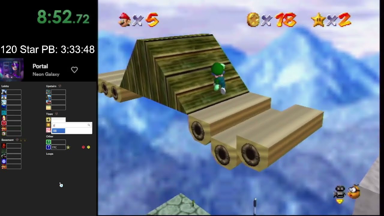 Super Mario 64 Randomizer 120 Star Speedrun in 3:24:47