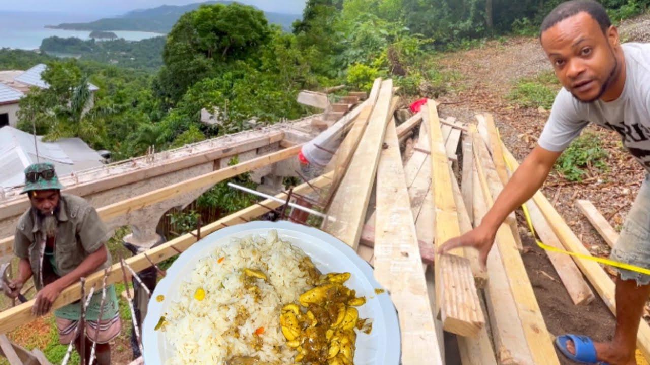 Putting Up Jamaica sunrise Tv Airbnb Decking For The Porch/veranda Ackee & SaltFish For Lunch…