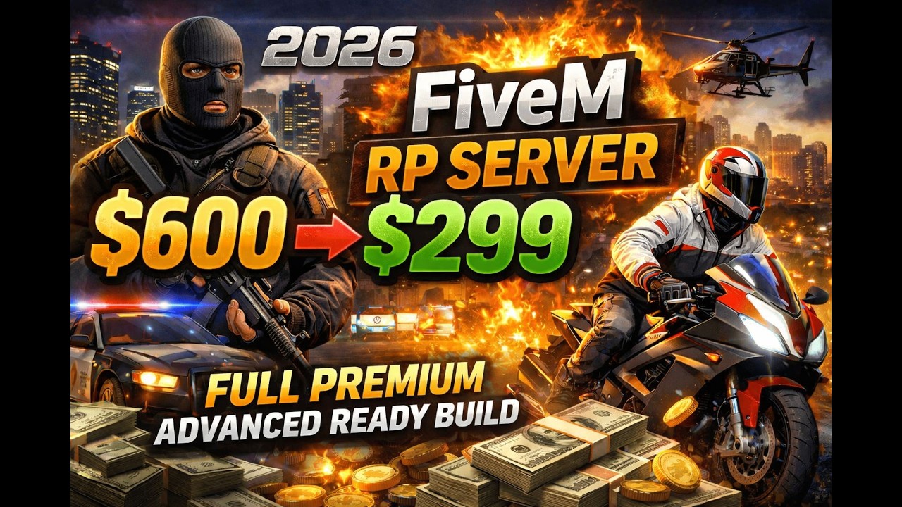 BEST FiveM Ready Server 2026 🔥 Advanced RP Server 🔥 Full Premium Server🔥 Buy Ready Server