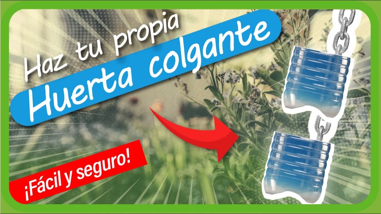 Cómo hacer una HUERTA COLGANTE en CASA para ahorrar espacio con MATERIAL RECICLADO