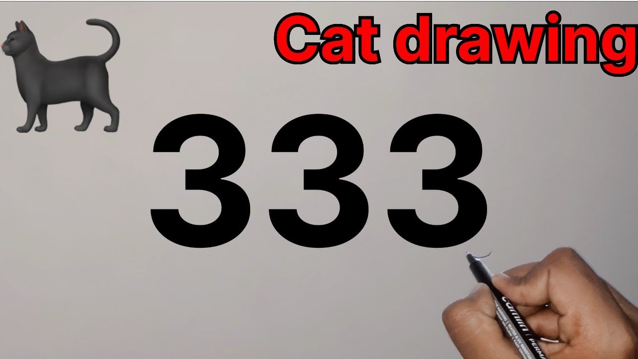 Number 3tern to cat drawing | very amazing very interesting 🤨 