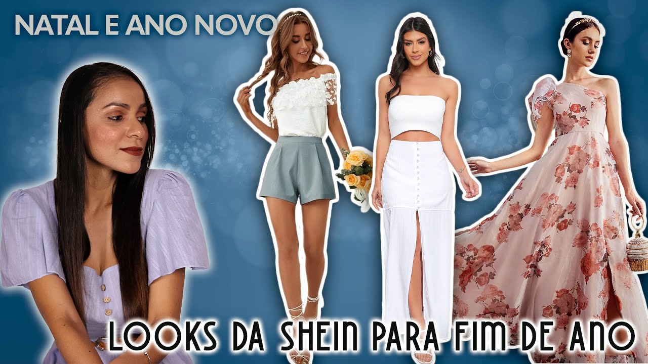 Looks da Shein Para Fim de Ano - Natal e ano novo - vestido, short, saia longa, look simples