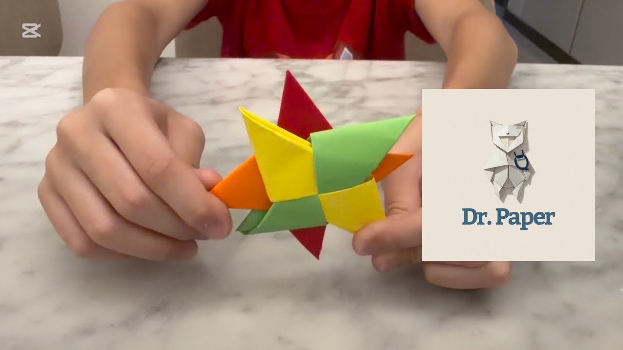 Easy Double Shuriken Origami #origami #papercraft #paperart #satisfying #ninja #shuriken