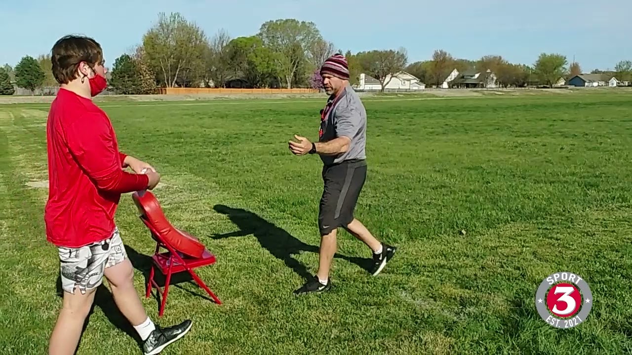Football  Defensive Line Slant Steps--Coach Wes Bell