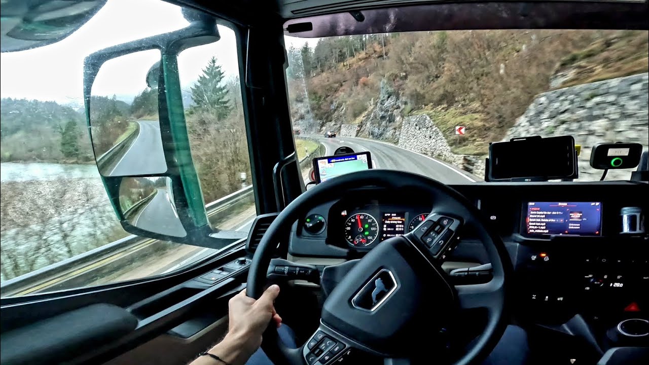 With the truck through the mountains!          Austria- Germany!!