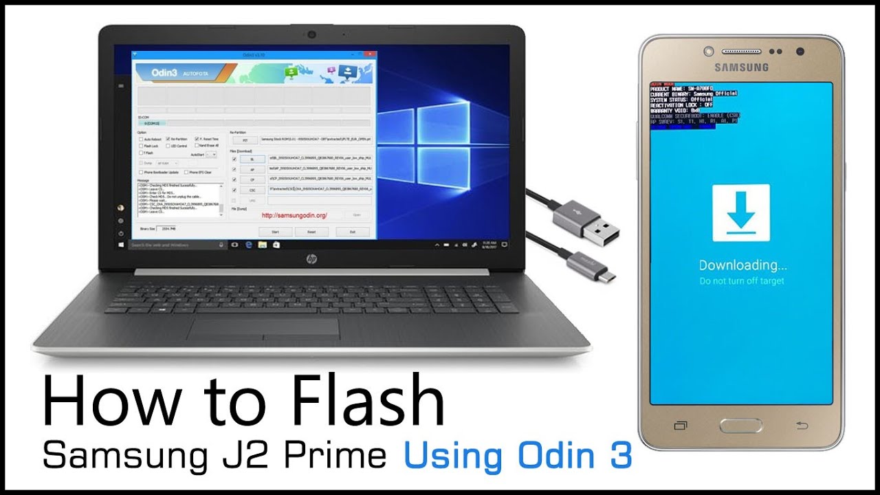 How to flash Samsung j2 prime using Odin 3