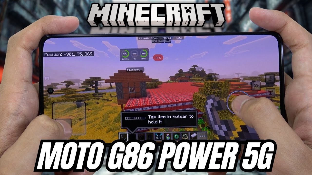 Motorola Moto G86 Power test game MineCraft | Dimensity 7400