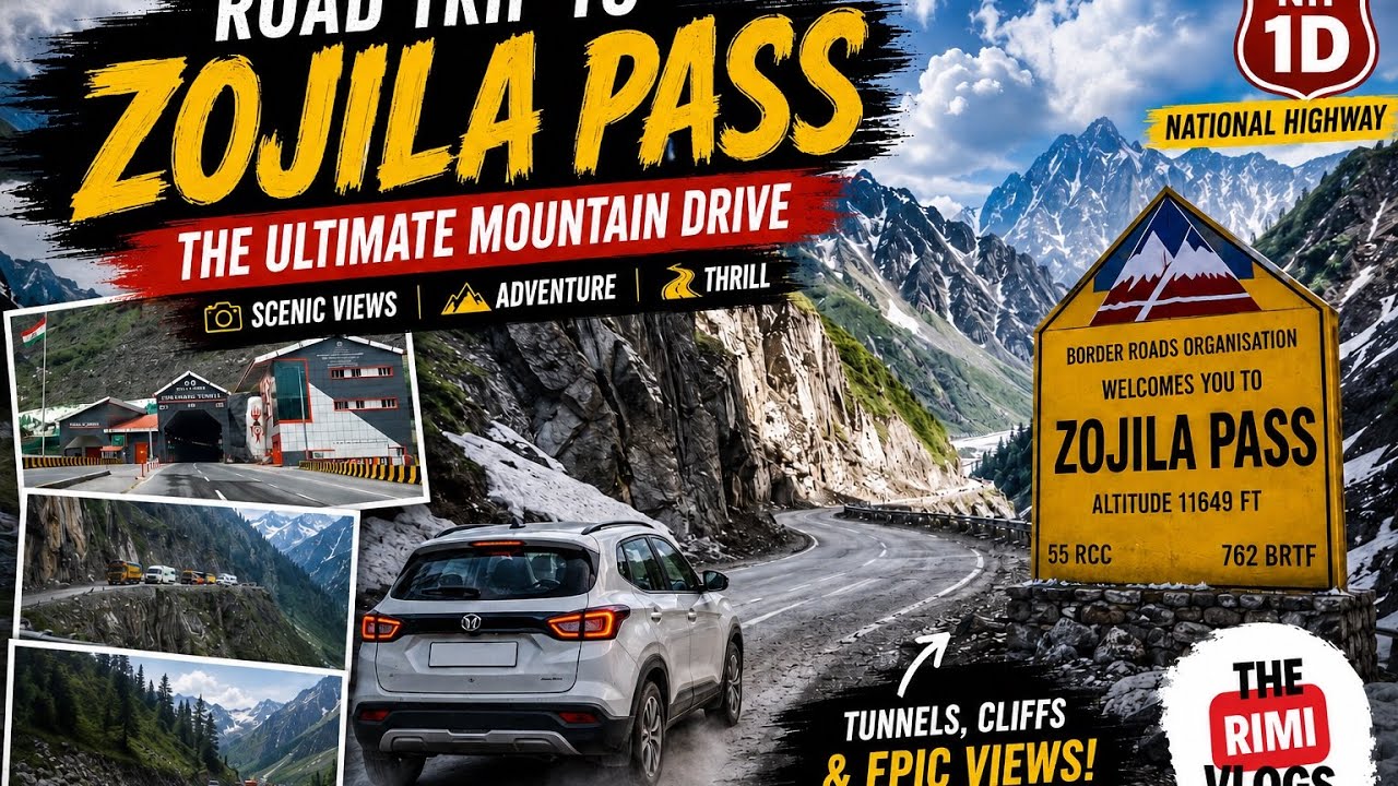 Zojila Pass road update today, Srinagar-Leh Highway status 2026, Zojila Pass live video