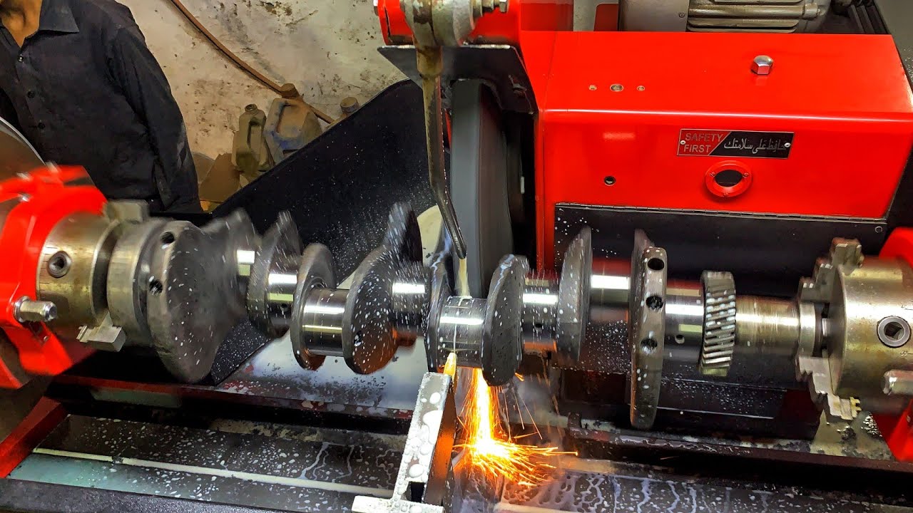 Crankshaft Bearings Wear Out Due to Oil Leakage || Grinding Crankshaft Rod Journals on Crankgrinder