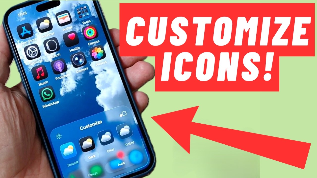 Как настроить значки на iPhone iOS 26