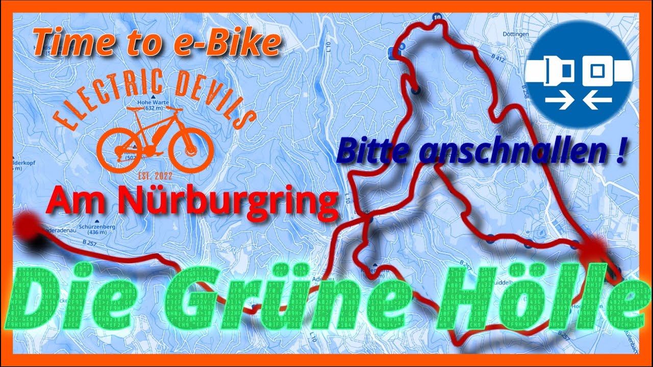Mit dem e-Bike bei Rad am Ring 2023, Grüne Hölle, Nordschleife, Nürburgring, Angurten !!