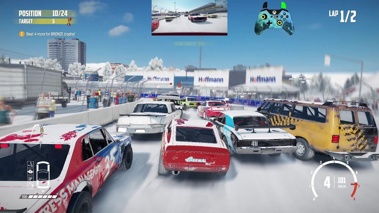 Wreckfest 26.01.14 Sunrise Super Rumble Race - Motorcity Circuit Main Circuit Reverse