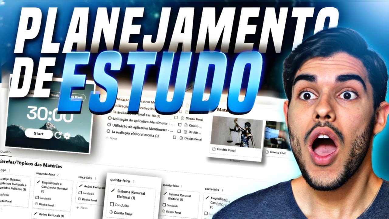 Como criar um PLANEJAMENTO DE ESTUDO usando Notion-Organização COMPLETA de AULAS, TAREFAS, ANOTAÇÕES