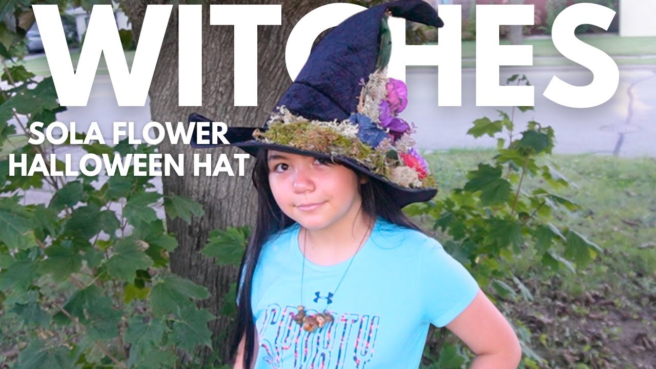 How to decorate a witches hat with wood flowers