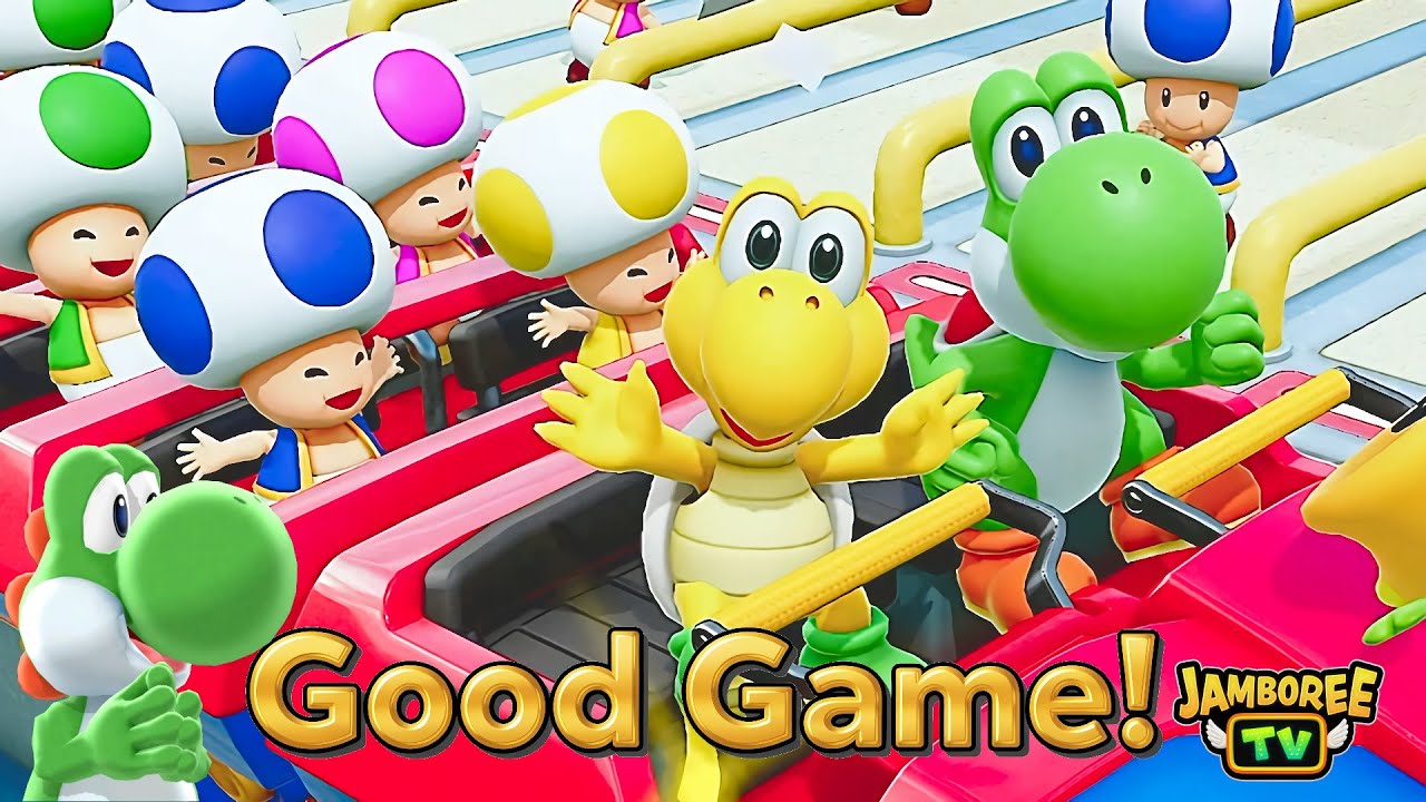 Super Mario Party Jamboree TV Carnival Coaster Yoshi and Koopa Troopa Sky High Coaster