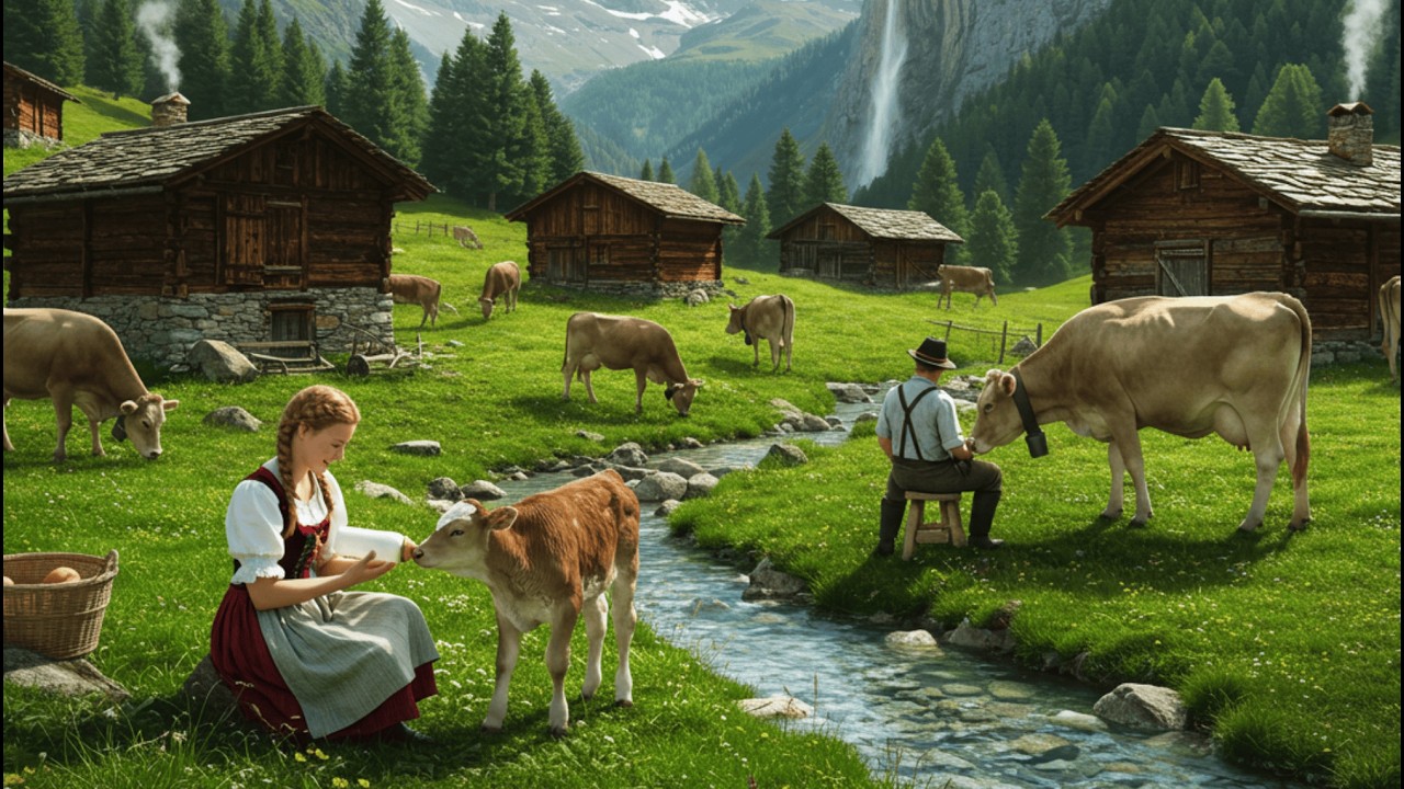 Así Es la Vida en los Pueblos Más Aislados de Suiza: Los Pastores de vacas en los Alpes suizos