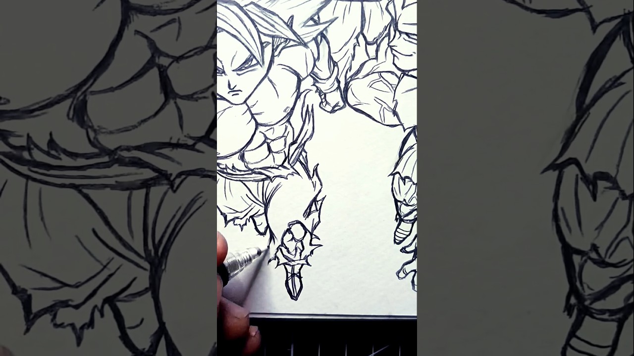 drawing Dragon Ball Super new manga cover 🥶🥵 #shorts
