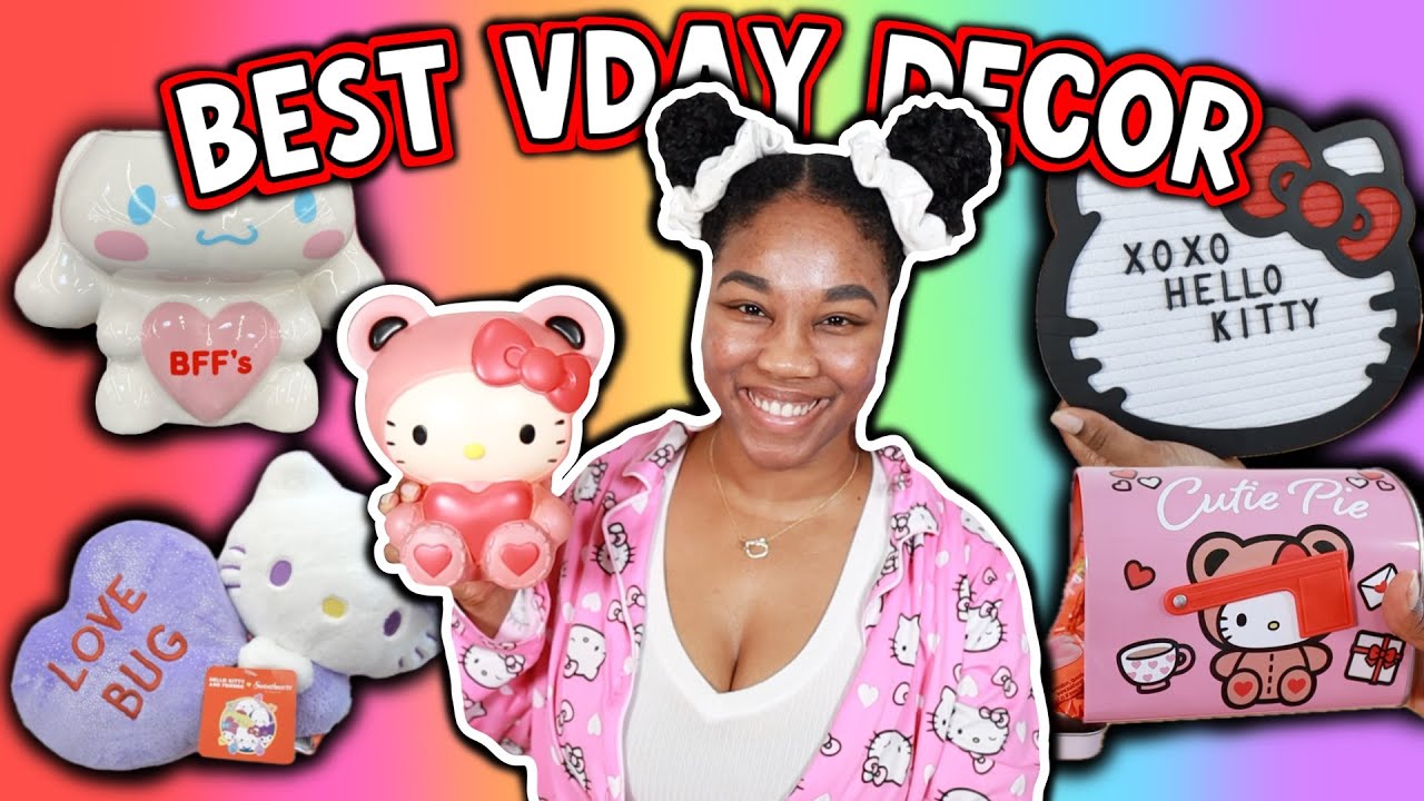 😻 HELLO KITTY Bear Decor, SANRIO Valentines Cards & Haul! 😻HK VDAY PREP!
