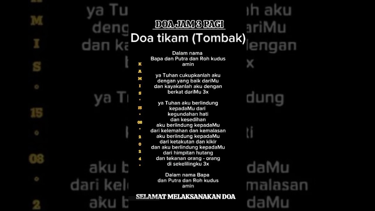 Doa Jam 3 Pagi
