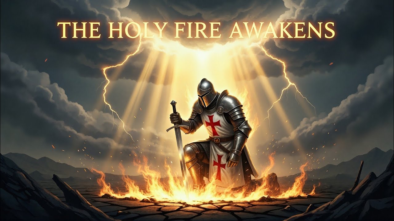The Holy Fire Awakens||Epic cinematic Christian worship Music #prayer #rain  #templar#night 