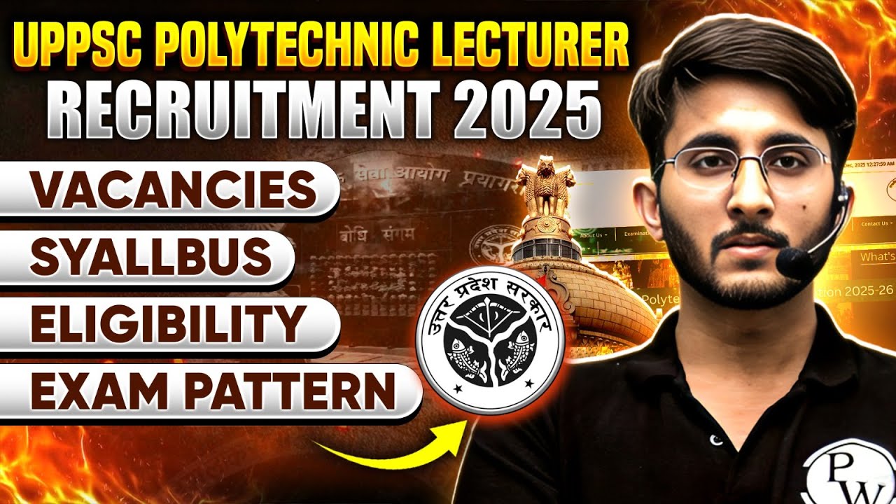UPPSC Polytechnic Lecturer Recruitment 2025 | Vacancies, Exam Syllabus And Eligibility